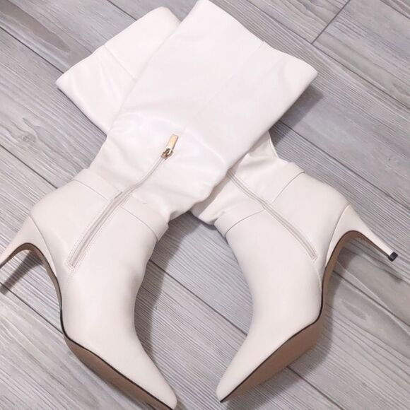 (39-2902) COUTGO Womens Knee High Boots Stiletto Heels Sz 8.5 - Picture 10 of 11